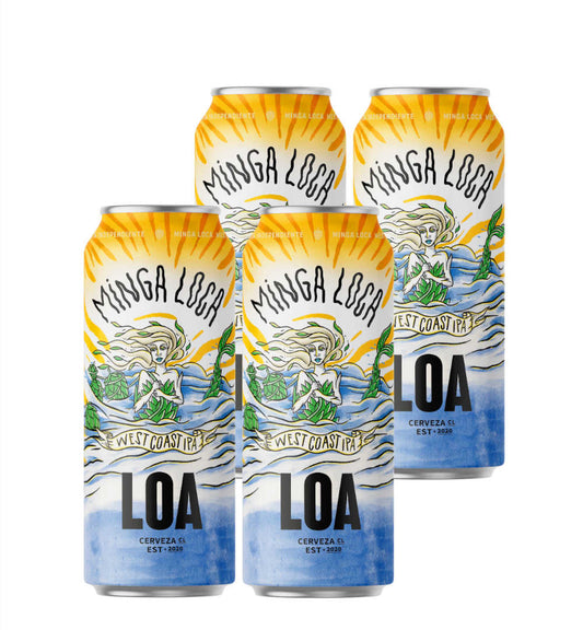 4x Cerveza Loa Minga Loca 473cc