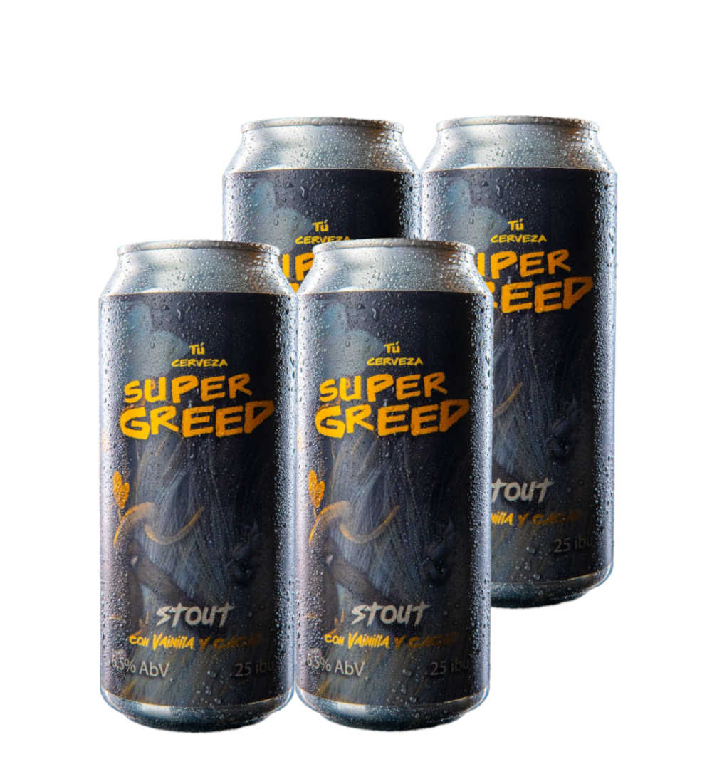 4x Cerveza Super Greed 473cc