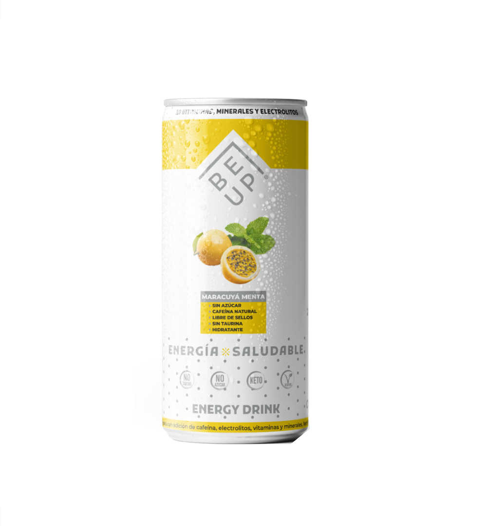 6 Pack Mix Energetica Be Up Maracuya Menta Y Lima Romero 250cc c/u