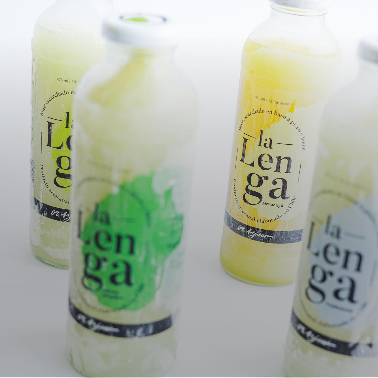 La lenga Pisco Sour artesanal sabor aji verde 0% azucar añadida 475 ml a domicilio