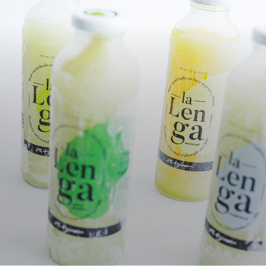 La lenga Pisco Sour artesanal sabor aji verde 0% azucar añadida 475 ml a domicilio