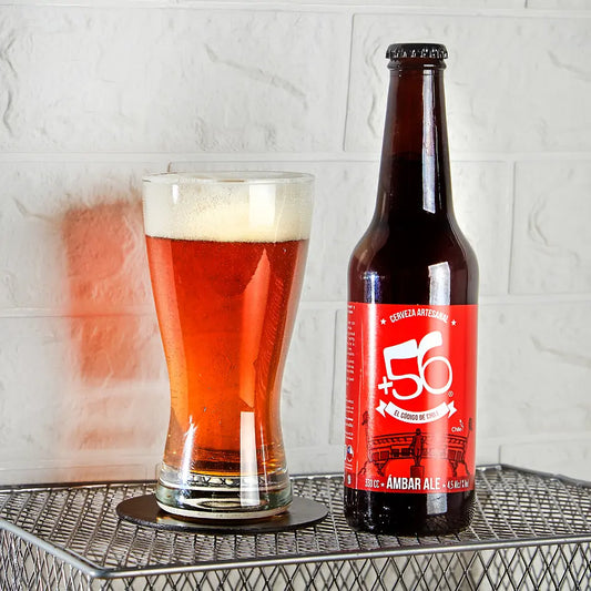 Cerveza premium - +56 el codigo de chile - ambar ale - cerveza en botella