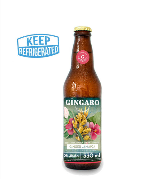 Ginger Beer Gingaro Flor de Jamaica 330cc