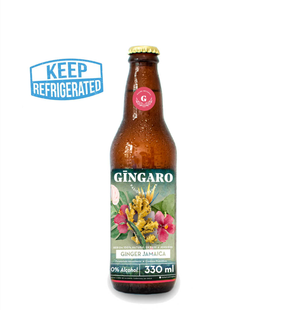 Ginger Beer Gingaro Flor de Jamaica 330cc