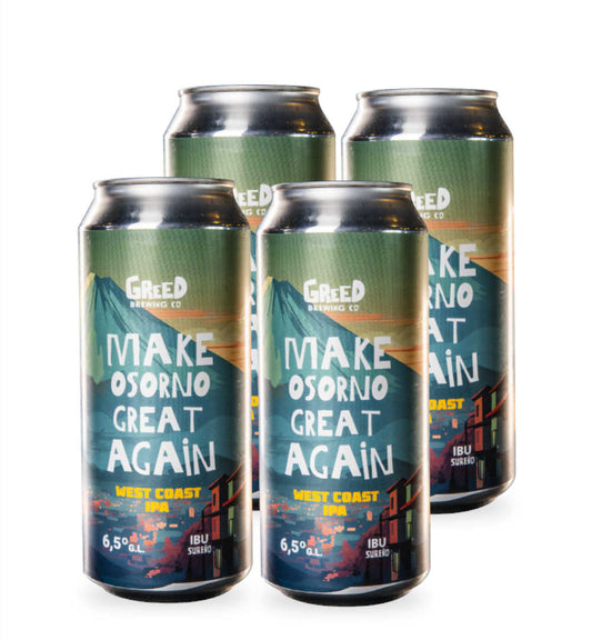 4 Pack Cerveza Greed Make Osorno Great Again 473cc