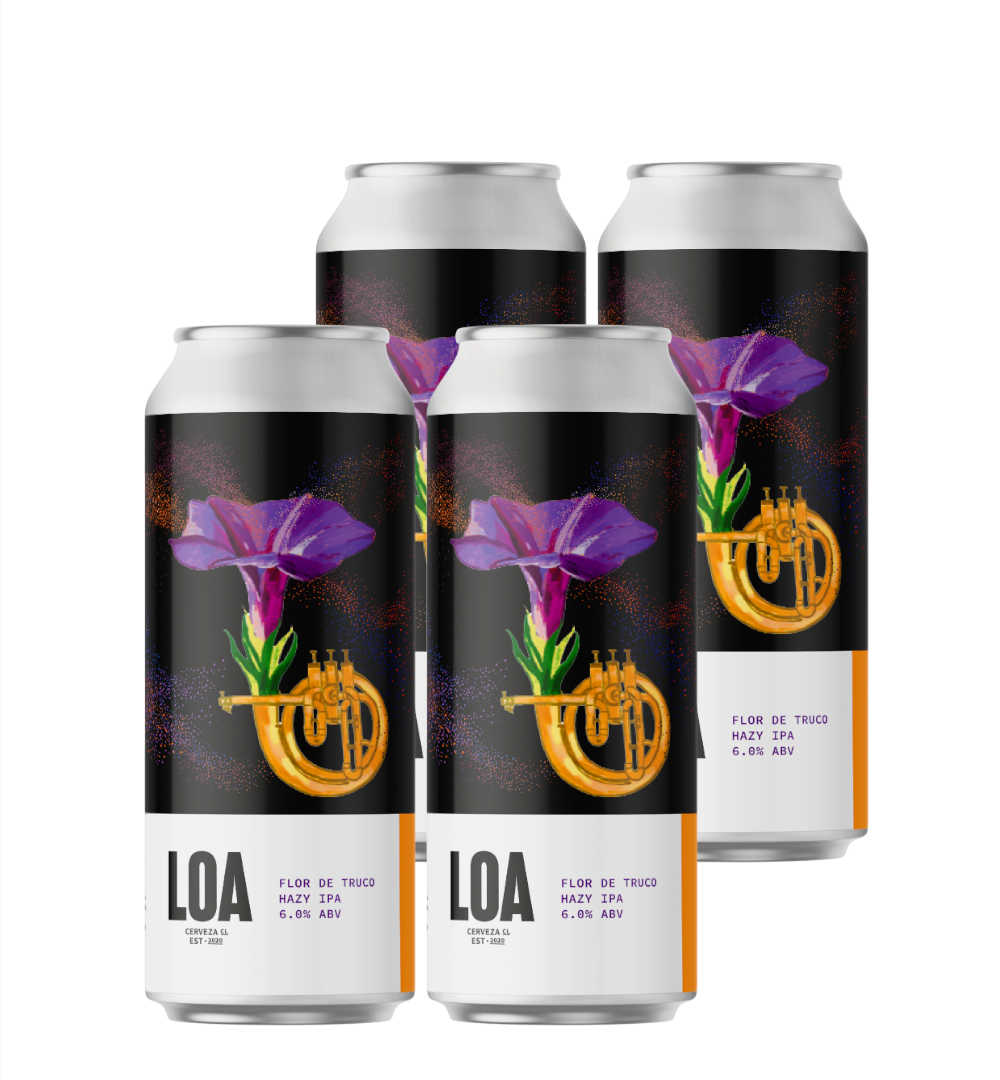 4x Cerveza Loa Flor de Truco 473cc