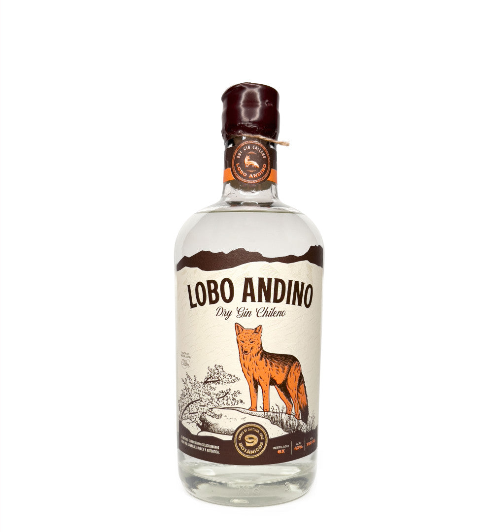 Gin chileno - london dry - portal voy - lobo andino - small batch - destilado