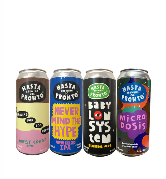 4 pack de cervezas tradicionales - Mix Microdosis - never mind, the hyper, babylon system