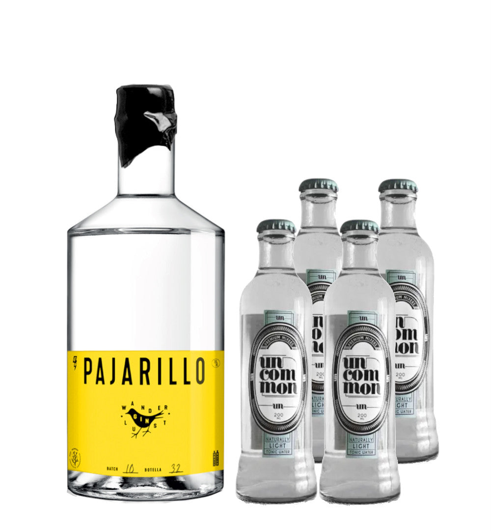 Gin Pajarillo - agua tonica uncommon mixers - bebidas espirituosas - Gin Chileno